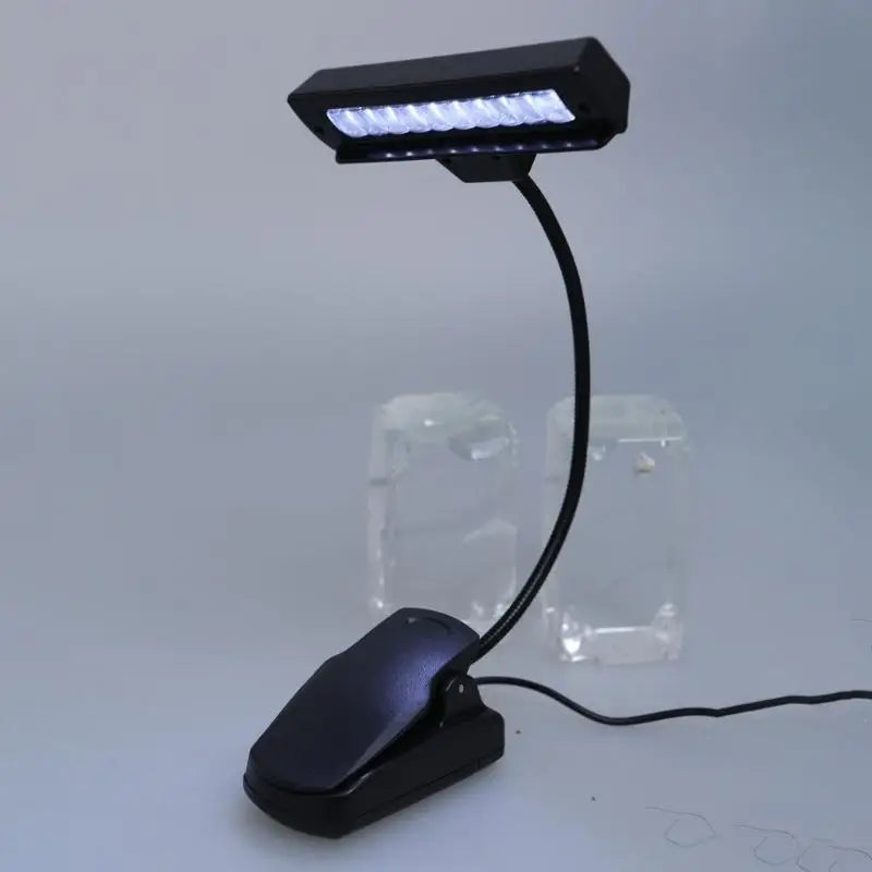 652F Flexible 10 LED Clip Light Cold White USB AA Battery Operated Zpaxo