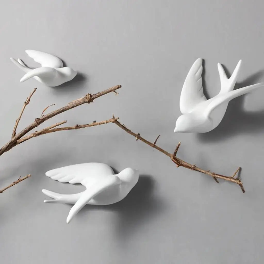 Ceramic Figurine Wall Art Sculpture Suitable Hallway Living Room Zpaxo