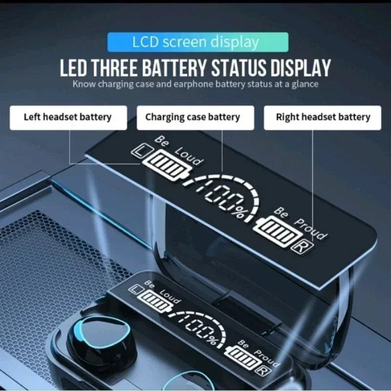 KEBIDUMEI Bluetooth Headphones In-ear Wireless Earphones LED Display