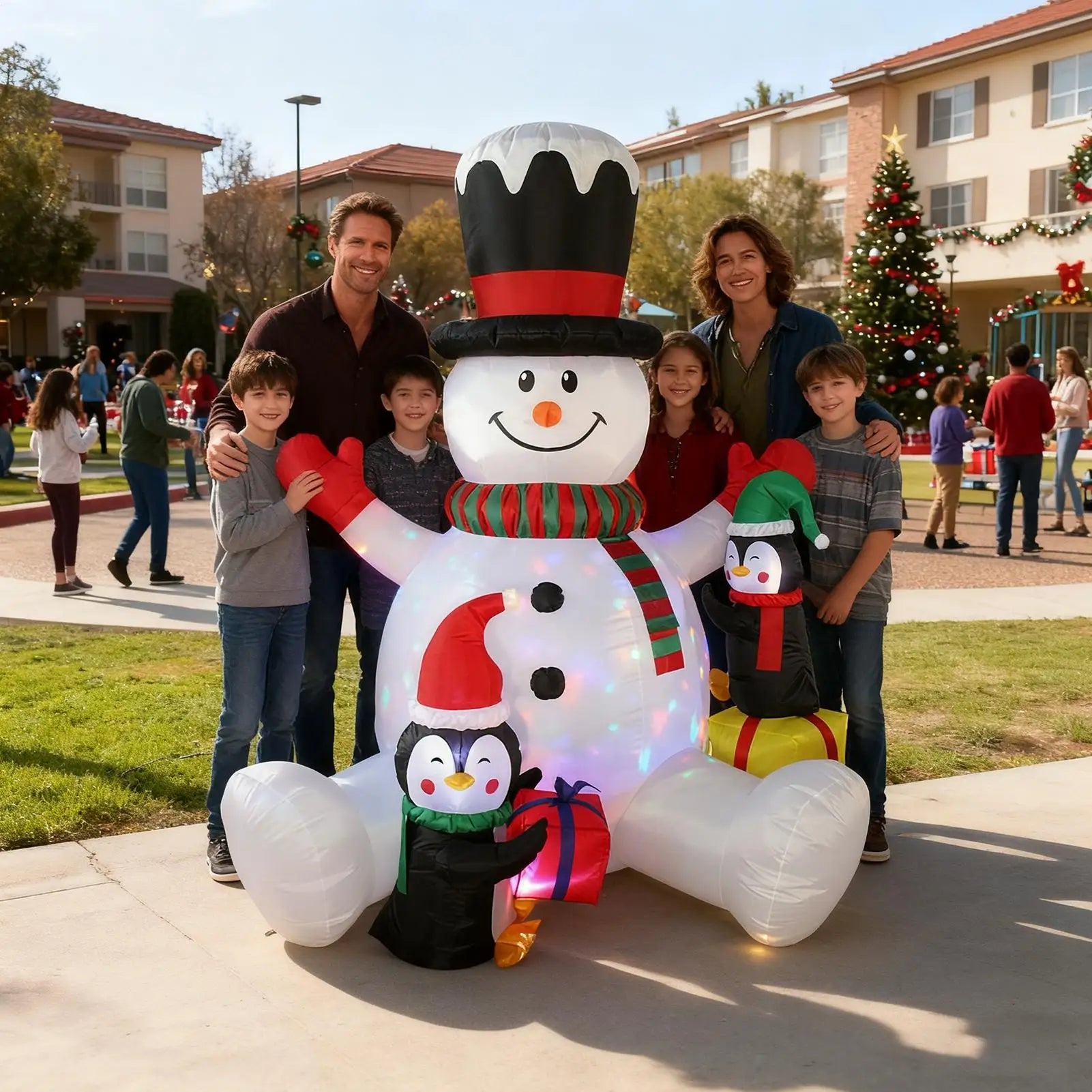 Christmas Inflatable Outdoor Decoration 7ft Waterproof Night Lighting