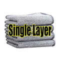 Steel Wire Cleaning Cloths SingleDouble Layer Metal Silver Wire Dishwashing Towels Kitchen Pot Pan Dish Non Stick Oil Rags Cloth Zpaxo Single Layer 20pcs