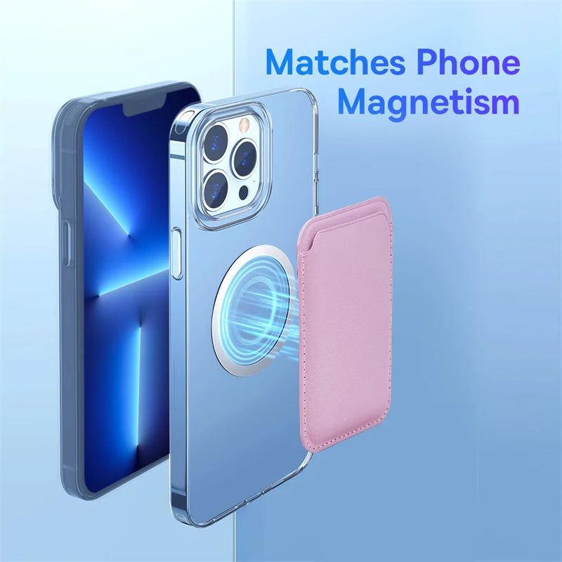 Luxury Magnetic Leather Wallet Case Magsafe Iphone 16 15 14 13 12 Max