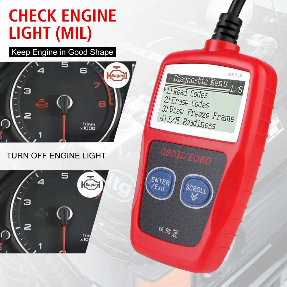 OBD 2 Scanner Fault Code Clear Car Diagnostic Tools OBD2 Reader 16