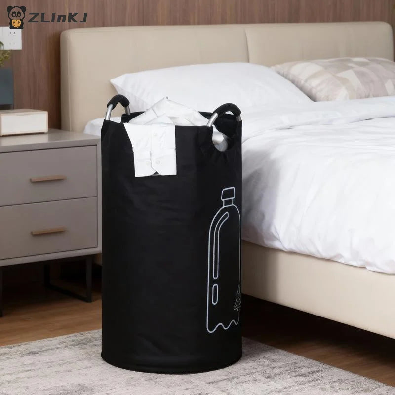 ▶82L Wastewater Bottle Collector Bag Large Capacity Empty Bottle Storage Basket With Aluminum Handle Folding Recycling Bin Zpaxo