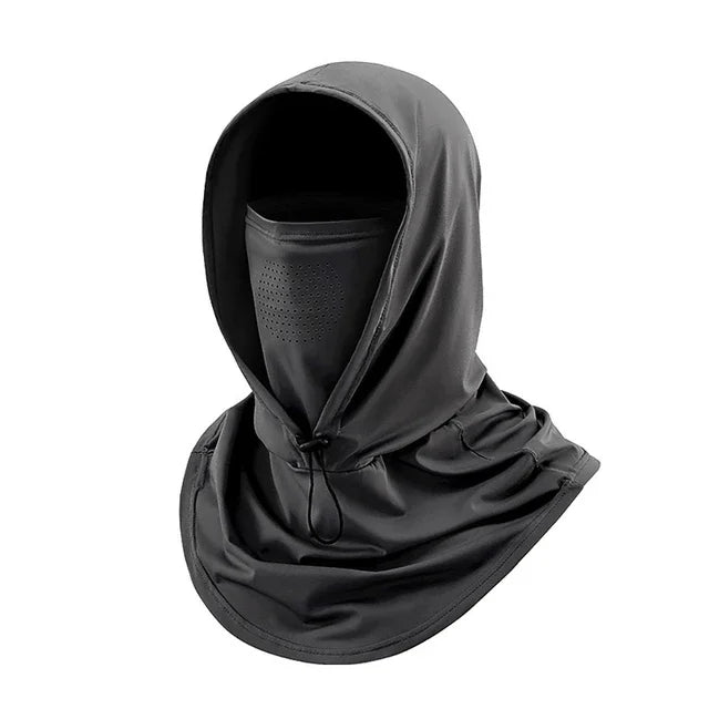 Full Face Mask Sun Protection Windproof Hat Motorcycle Riding Sports Cap Neck Protect Outdoor Sunscreen Breathable Fishing Mask Zpaxo Black
