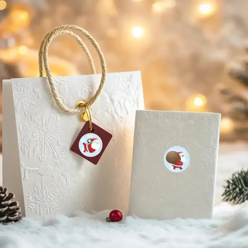 500pcs Merry Christmas Gift Stickers Santa Round Seal Labels Sticker For Gift Baking Package Envelope Stationery Decor Zpaxo