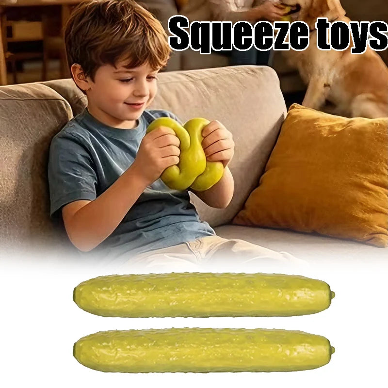 Vegetable Squeeze Toy Elastic Cucumber Sensory Stress Relief Sandbag