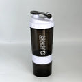 3 Layers Shaker Protein Bottle Powder Shake Cup Water Bottle Plastic Mixing Cup Body Building Exercise Bottle Zpaxo Red 501-600ml