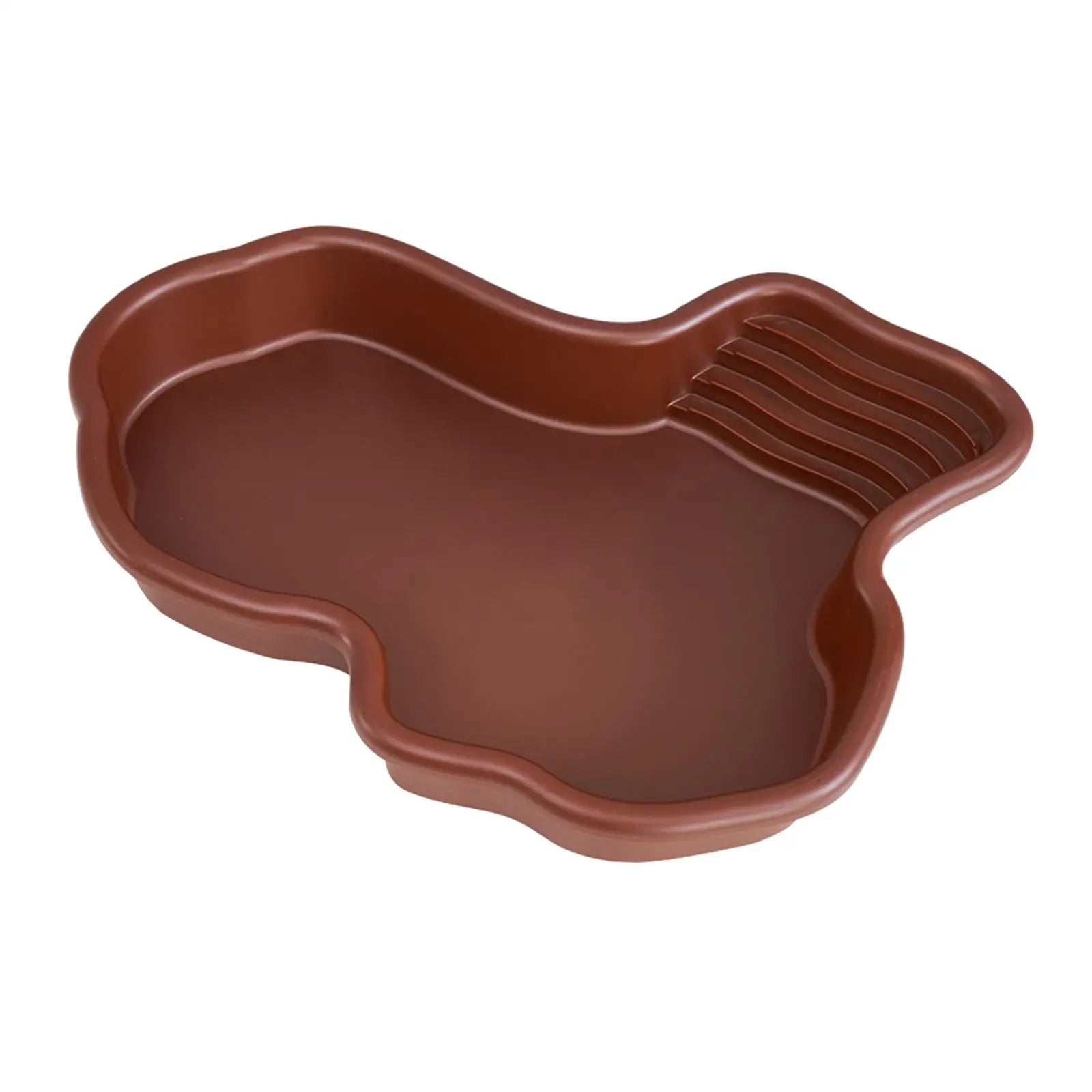 Reptile Bathing Pool & Turtle Feeding Dish with Ramp & Drain Reptile Bathing Bowl Zpaxo Without Hose