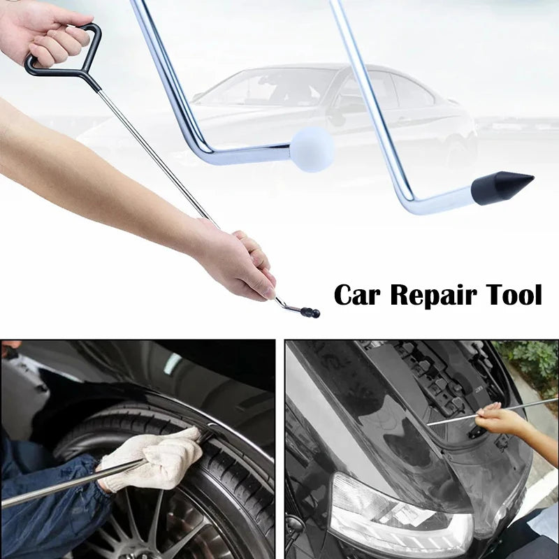 22-Inch Carbon Steel Dent Removal Rods Paintless Repair Tool Car Zpaxo