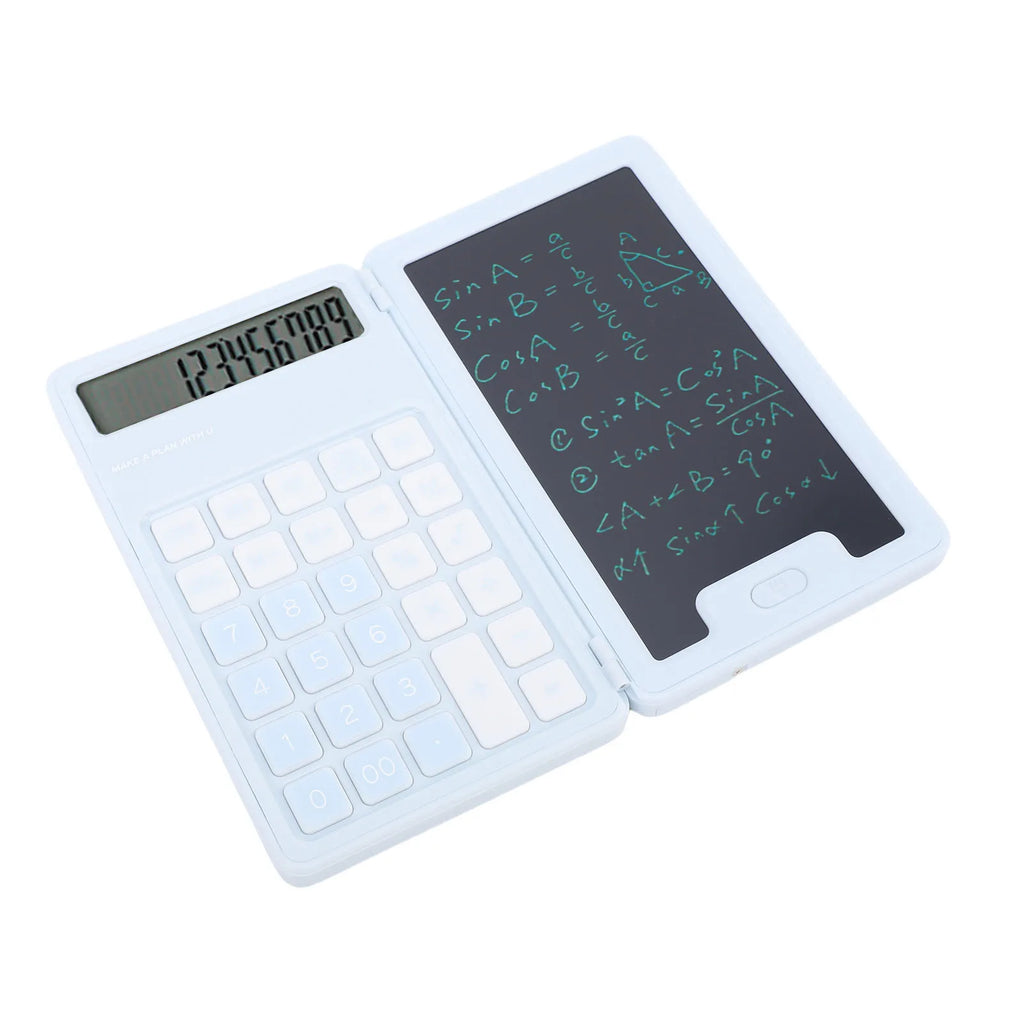 Handwritten Calculator LCD Screen Calculator with Notepad 12 Big Buttons Portable Calculator for Business School Home Work Space Zpaxo