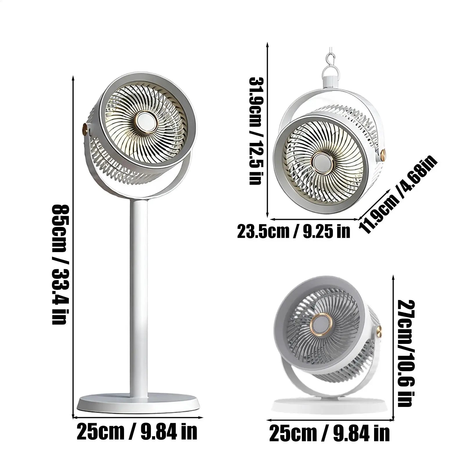 Floor Fans For Home Rechargeable 5-Speed Silent Pedestal With Night Light Floor Fan Quiet Powerful For Indoor Outdoor Camping Zpaxo