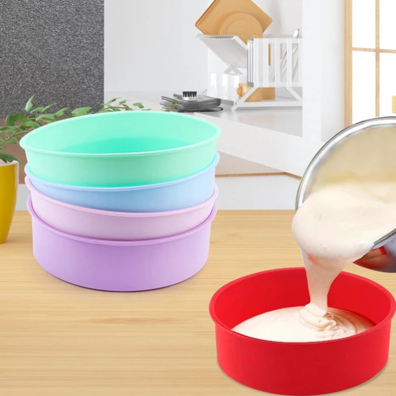 4 6 8 Silicone Cake Mold Round Chocolate Molds Baking Dishes Pastry