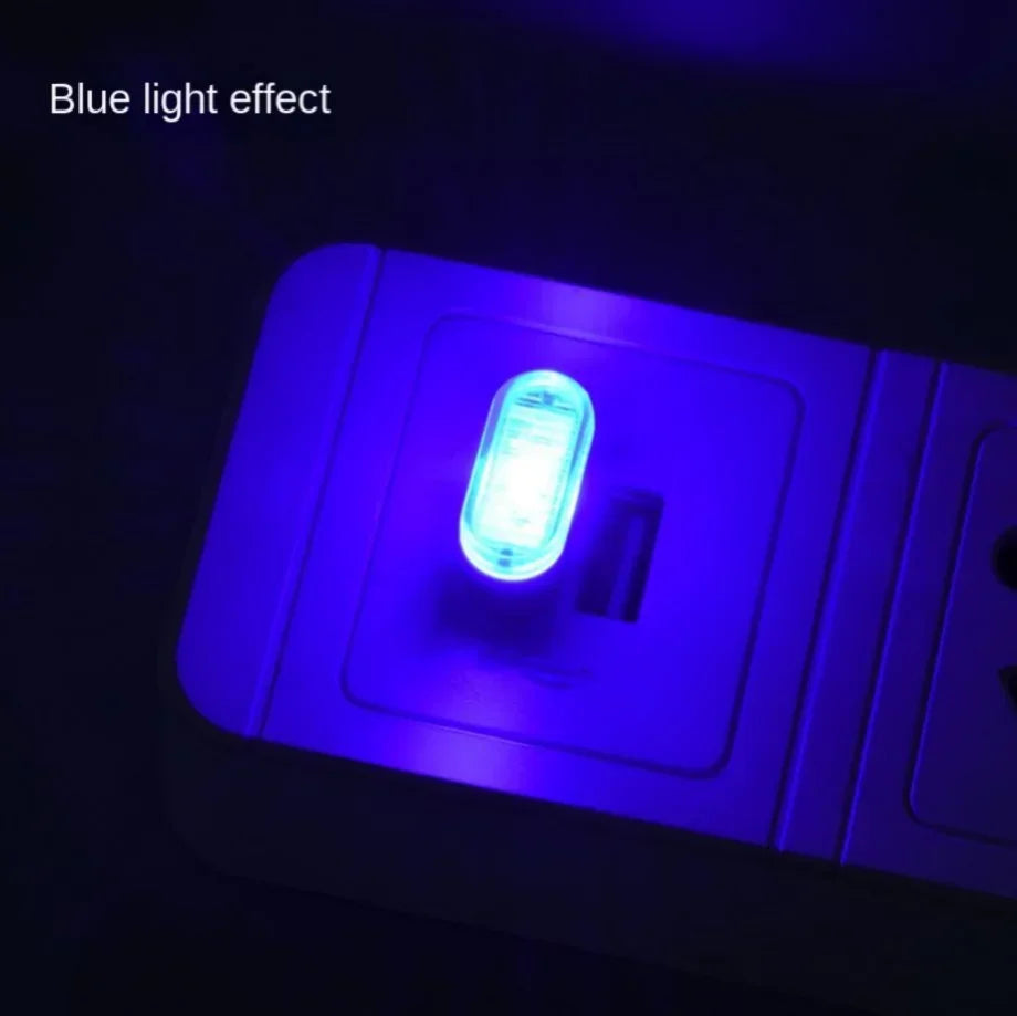 USB Mini LED Ambient Light, Car Interior Neon Lamp, Emergency Lighting, Night Light, PC Laptop Plug and Play, Portable USB Light Zpaxo Blue Light