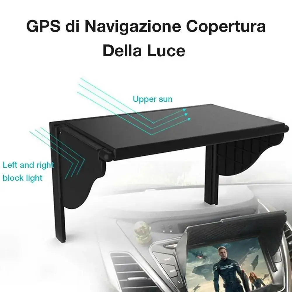 Retractable Car Navigator Sunshade Visor Thick Double-sided Adhesive Anti-Glare Car Sun Shade Shield Universal Sunlight Block Zpaxo