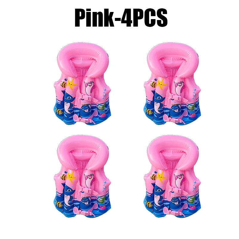 Infant Kids Inflatable Swimsuit Arm Rings Thickened Buoyancy Aid Vest