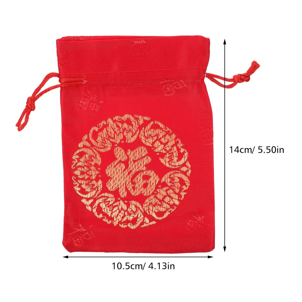 Reusable Silk Drawstring Bags Wrapping Candy Biscuits Jewelry Cards