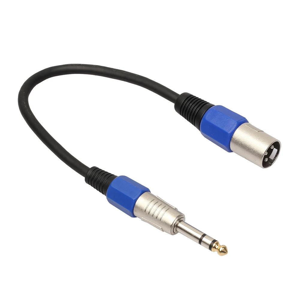 3P XLR Male Jack to 1/4 6.35mm Female Plug Stereo Microphone Adapter Cable Zpaxo