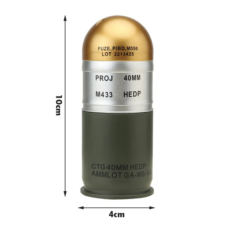 M433 HEDP Cartridge Dummy Grenade Model Military Fan Collection Toy Zpaxo