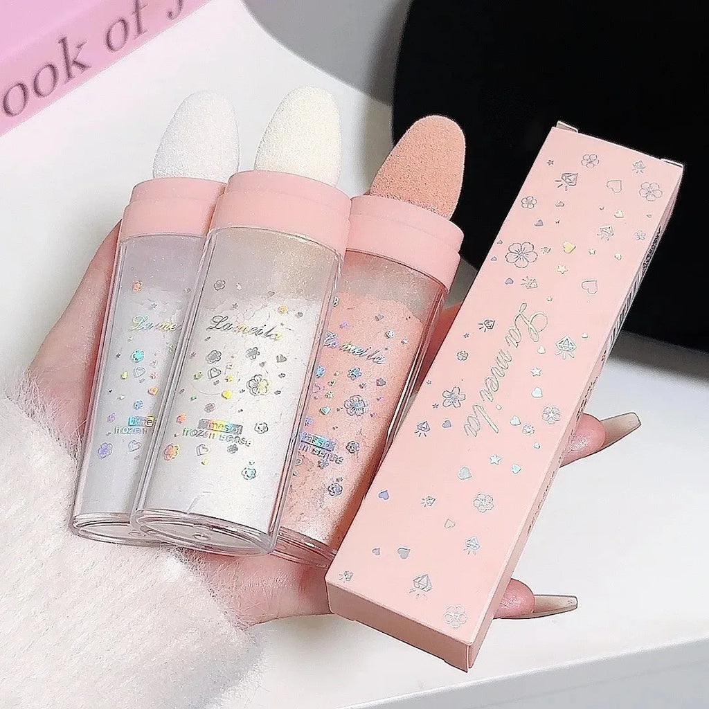 3Colors Glitter Powder Highlighter Makeup Body Brighten Natural Face