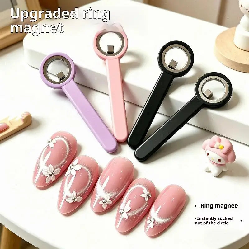 Round Cat Eye Magnet Ring – Gel Nail Art DIY Tool