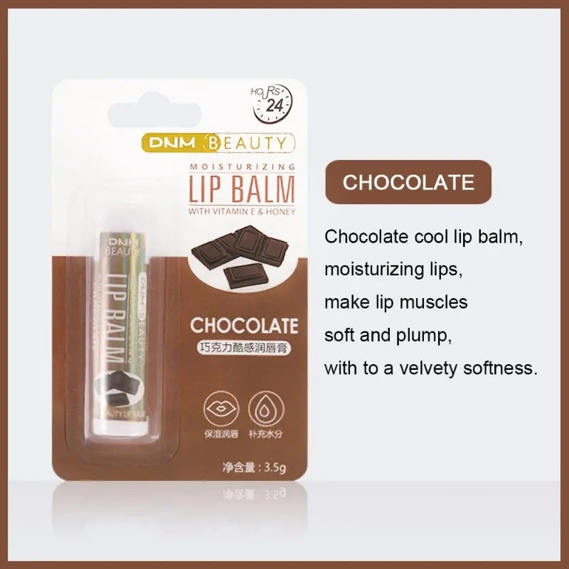 18 Flavors Fruit Lip Balm Oil Moisturizing Long-lasting Gloss Clear Zpaxo Chocolate