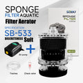 Aquarium Filter Fish Tank Shrimp Pond Air Pump Biochemical Sponge Filter Fish Tank Bio-Sponges With Media Ball Oxygen Increasing Zpaxo D