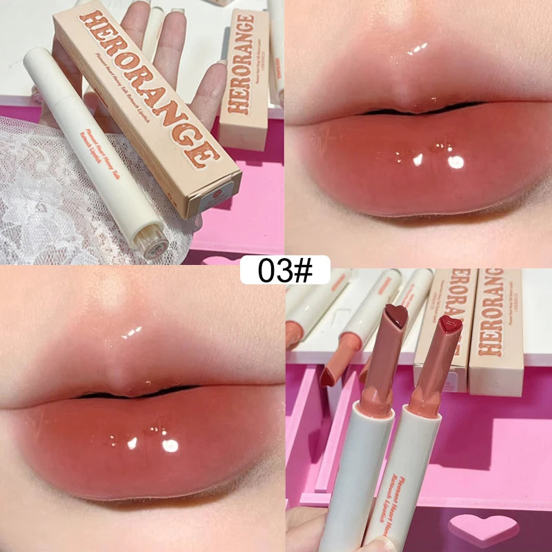 Mirror Glass Solid Lip Glaze Moisturizing Heart Shape Water Light Zpaxo 03