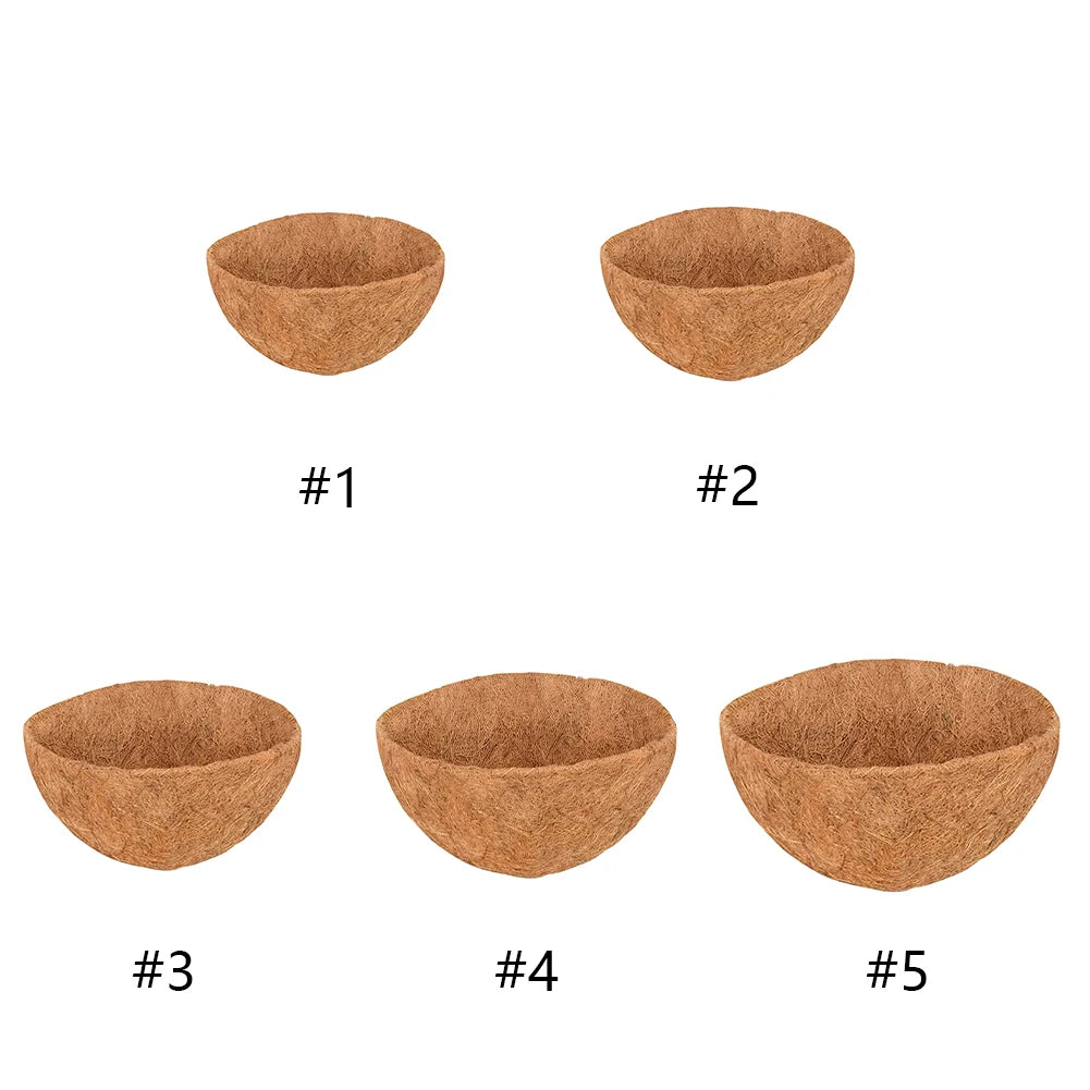 Natural Hanging Basket Liner Multifunctional Coconut Planter Cushion Waterproof Cuttable Replaceable for Garden Balcony Supplies Zpaxo