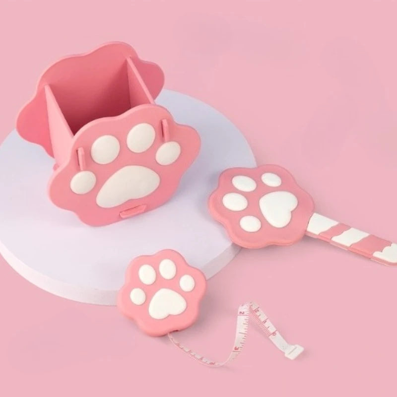 Cute Cartoon Cat Claw Pen Holder Student Desktop Storage Box