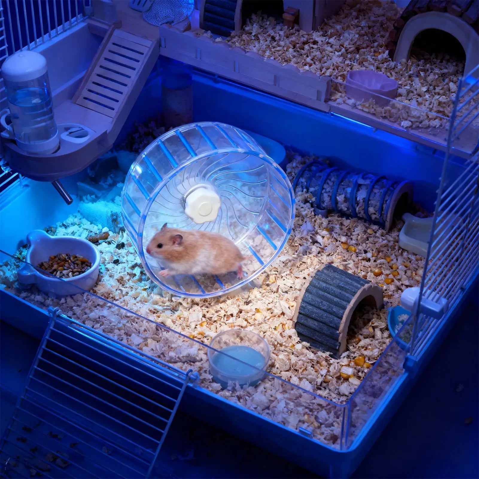 Hamster Wheel Small Double-Bearing Quiet Spinner Gerbil Small Animals Running Wheel for Mice Dwarf Animals Pets Cage Zpaxo