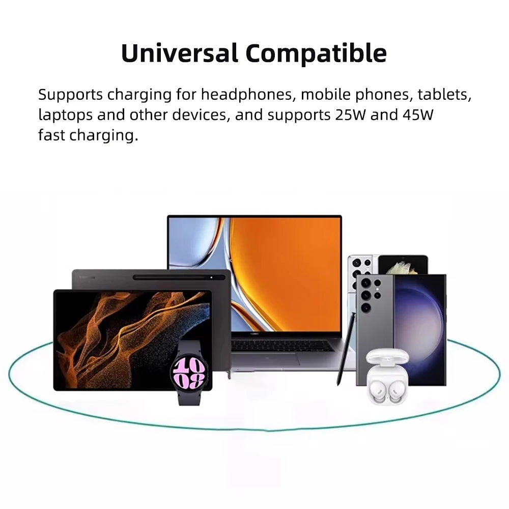 PD 100W USB C Fast Charge Cable Samsung Galaxy S22 S23 Charging Data
