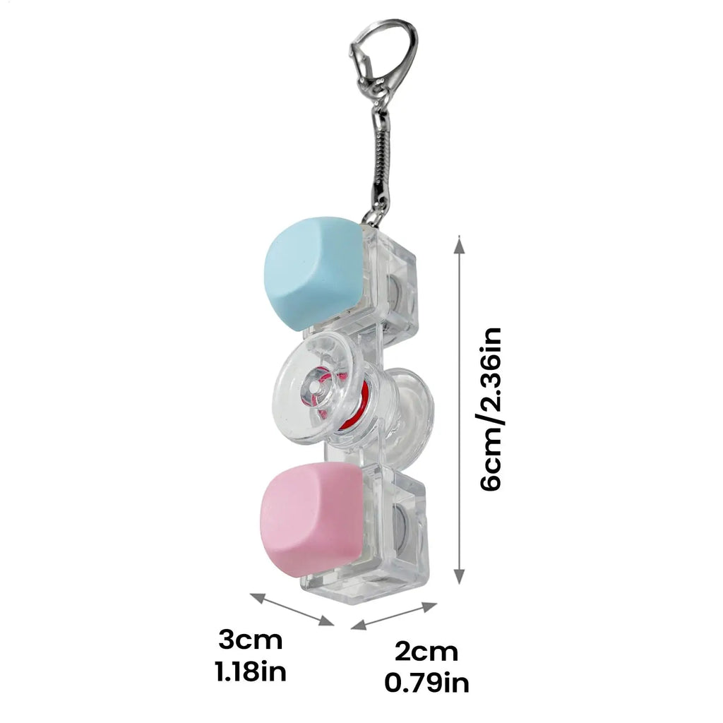 Keyboard Keychain Realistic LED Light Up Keychain Funny Clicky Toys For Kids Adults Schoolbag Cell Phone Backpack Suitcase Zpaxo