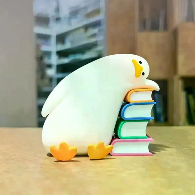 Cute Duck Bookend Book Holder Decorative Bookends Heavy Books Anti Zpaxo