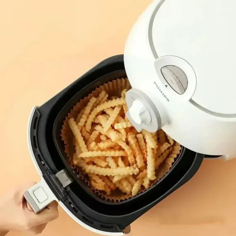 50 PCS Air Fryer Blotting Paper, Baking Blotting Paper, Food Grade Leakproof Non-Stick Food Pad, Thickened Silicone Paper Pad Zpaxo