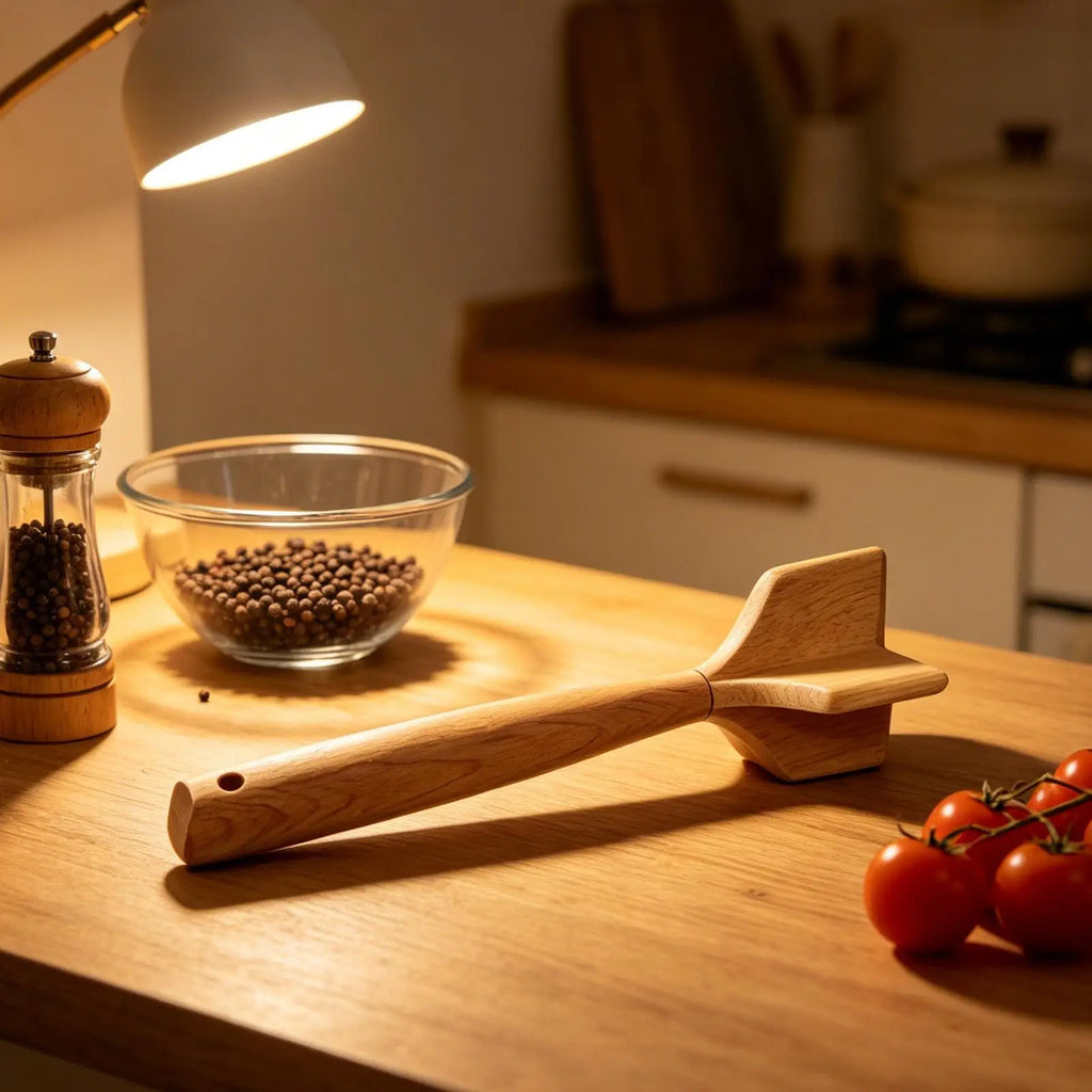 Meat Masher Portable Wooden Manual Tenderizer Smasher Ground Beef