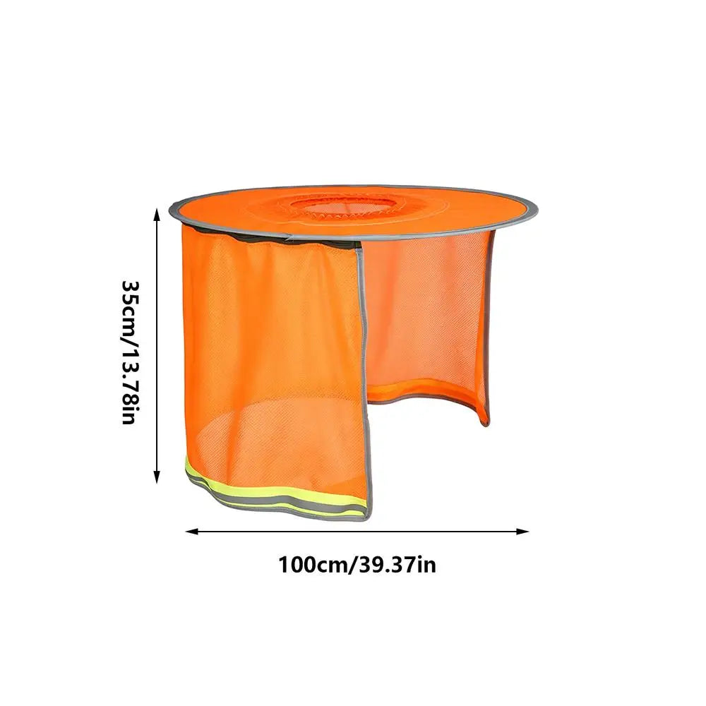 Hard Hat Visor Hard Hat Sunshade Construction Sun Protection Breathable Cooling Safety Helmets Accessories for Material Handling Zpaxo Orange