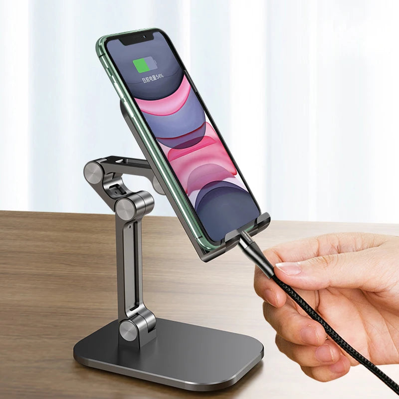 Three Sections Foldable Desk Mobile Phone Holder Tablet Desktop