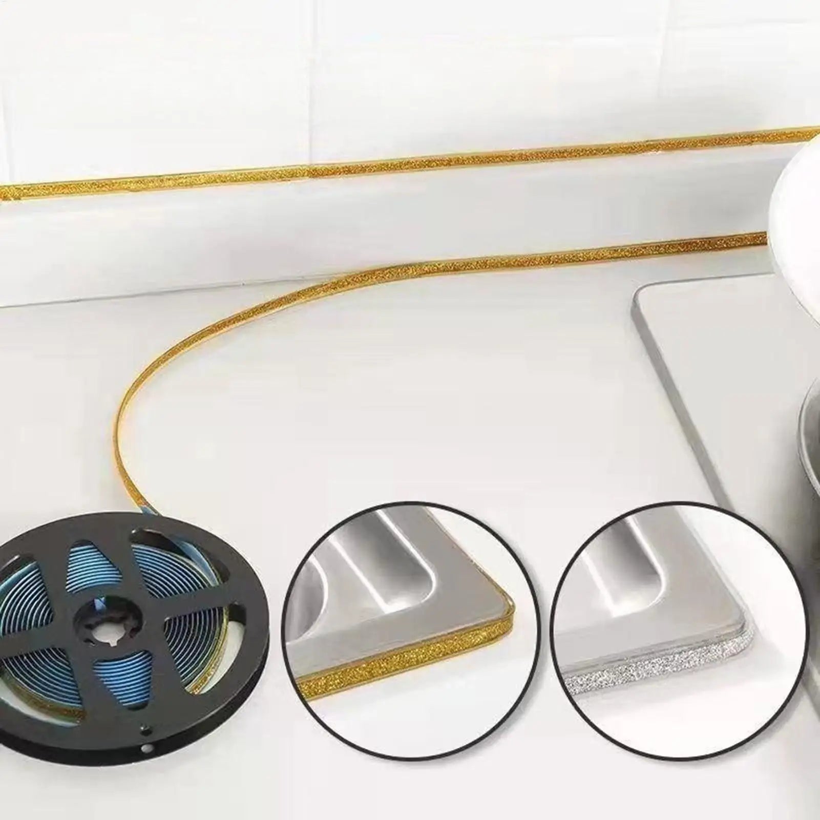 Self Adhesive Caulk Tape 6m Waterproof Sealing Strip Beautiful