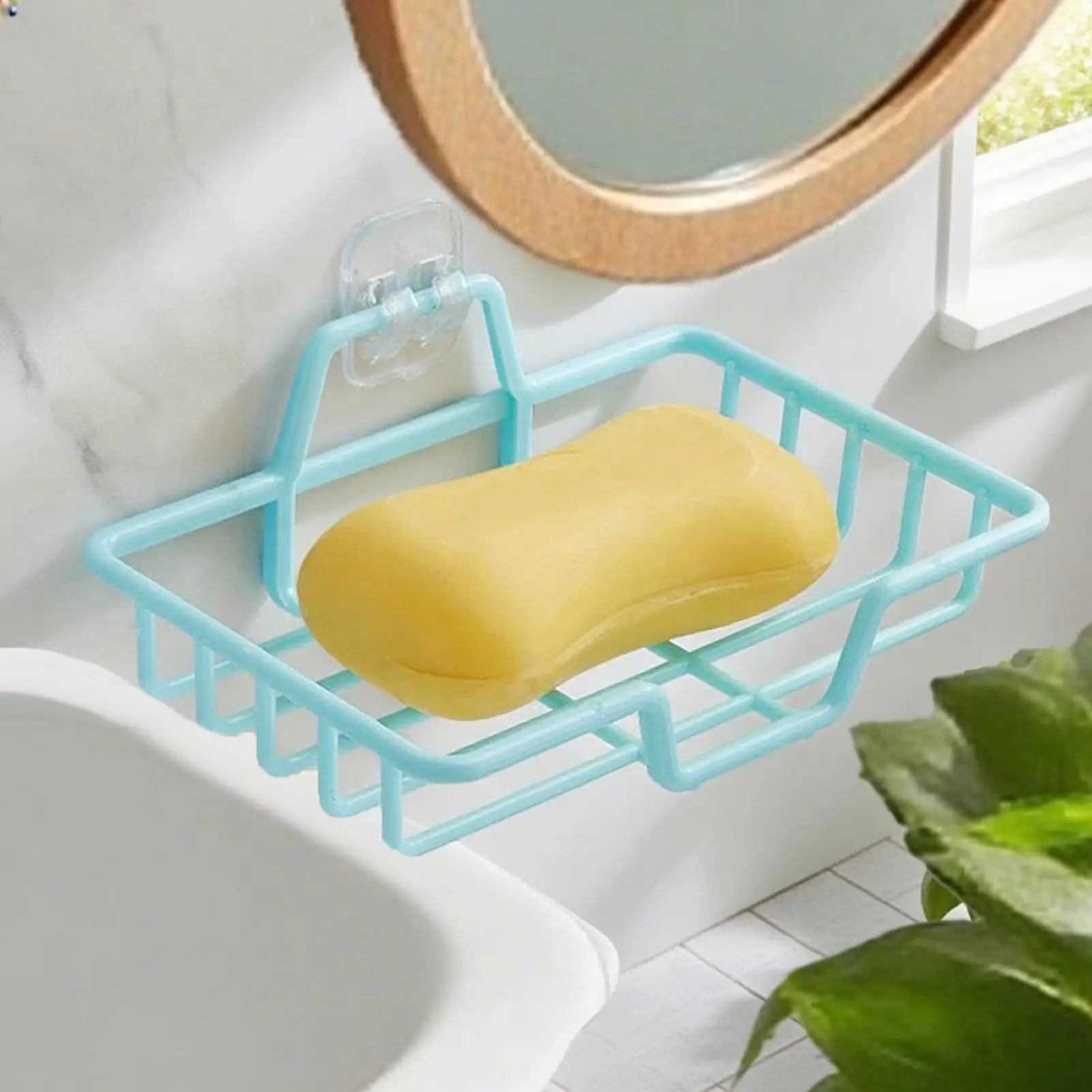 Shower Soap Holder Adhesive Storage Wall Mounted Soap Dish Organizer Container Saver Sponge Holder Organization Storage Zpaxo