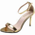 Summer High Heels Sandals Women Suede Leather Party Shoes Woman Peep Toe One Strap Sandalias Mujer Thin Heels Sandals for Women Zpaxo Gold 41