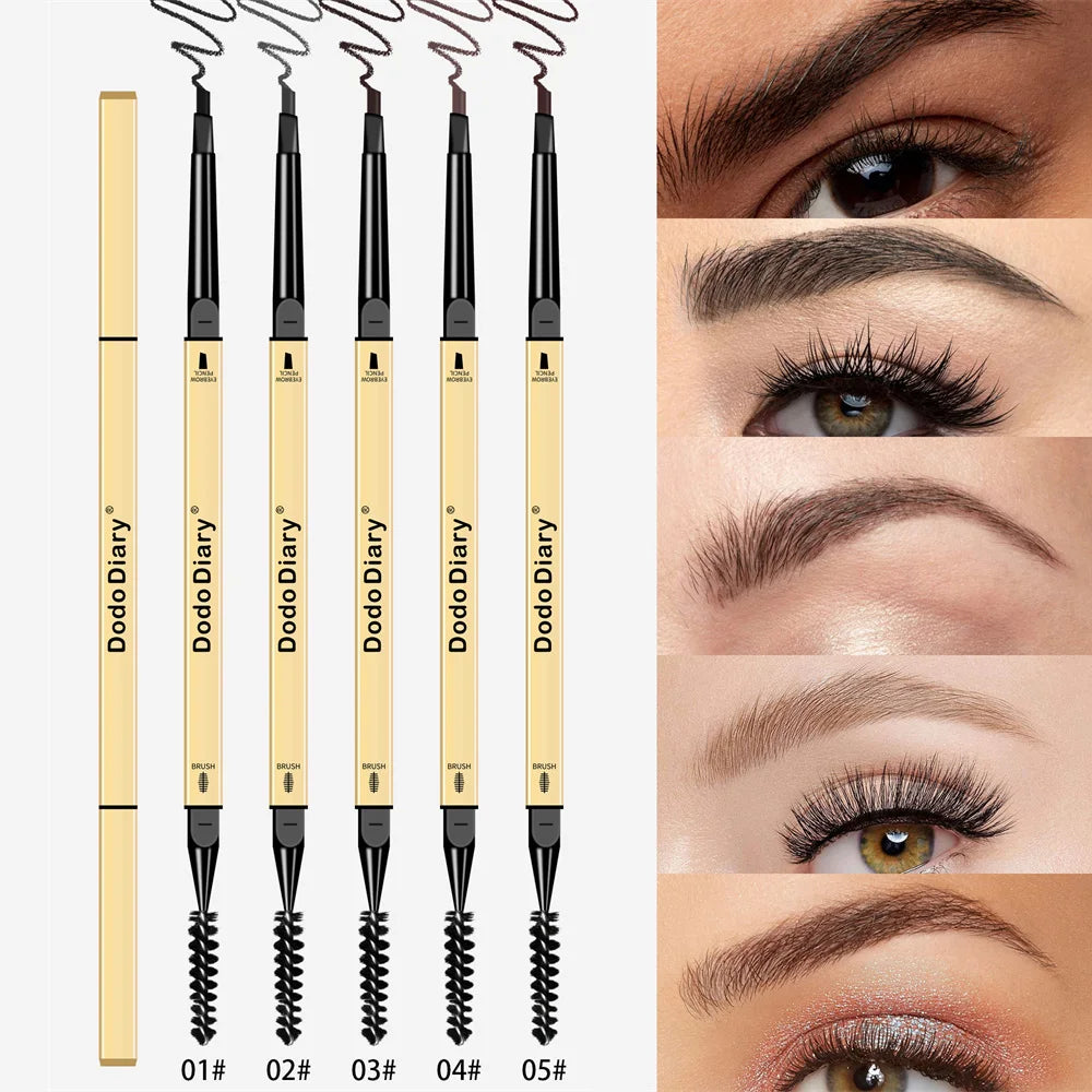 1 Small Gold Bar Double-ended Eyebrow Pencil 3D Shape Long-lasting Zpaxo