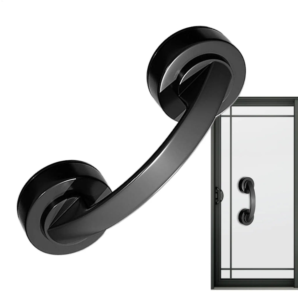 Suction Cup Shower Handle Glass Door No Drilling Grip Wand Push Pull