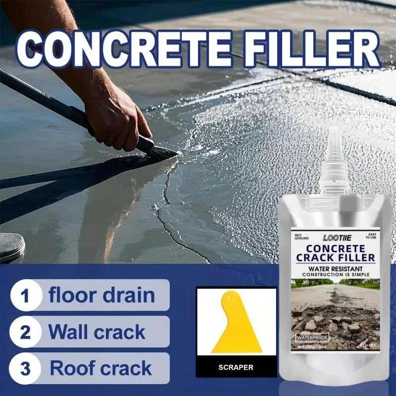 Quick-drying self-leveling concrete repair adhesive | joint sealant for wall/roof/floor Leakproof material outdoor tiles Zpaxo
