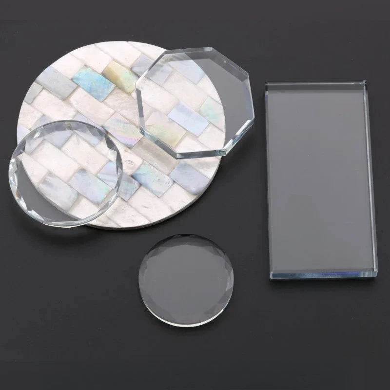 Glass Nail Palette Gel Polish Pallet Mixing Drawing Paint Plate Pad