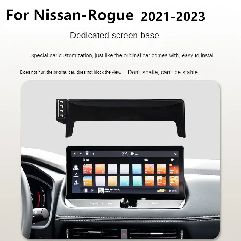 For 2021-2023 Nissan Rogue Car Screen Phone Holder Wireless Charger Navigation Modification Interior 12.3 Inch Zpaxo