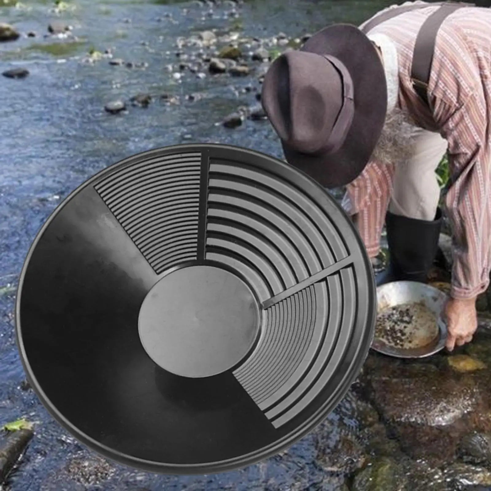 Plastic Gold Pan Basin NuggetMining Pan Dredging Prospecting River Tool Wash Gold Panning Equipment Gold Silver Metal Detector Zpaxo