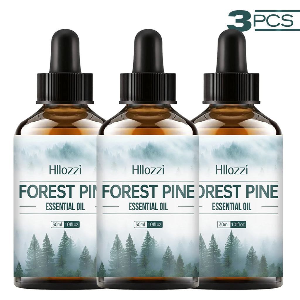 Forest pine essential oil, with its woody aroma, is suitable for diffusers and humidifiers and can also be used for body massage Zpaxo Forest pine 3PCS 30ml Forest pine