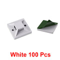 100Pcs Zip Tie Mounts Wire Clamp Cable Organizer Holder Self-adhesive Fixed Wire Clip For Desktop Car Office Holder Accessories Zpaxo White 100pcs