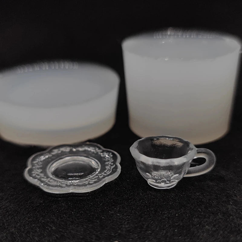 Dollhouse Food Play Miniature Tea Cup Silicone Mold UV Epoxy Turnover Zpaxo A5